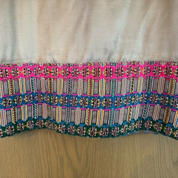 Vilagallo Gold Sheen Acetate Lined Embroidered Hem Dress / EUR 42 / large - Picture 3 of 12